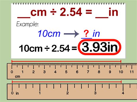 Convert cm to inches